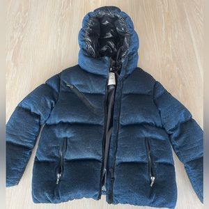 Sparkly navy girls moncler parka
